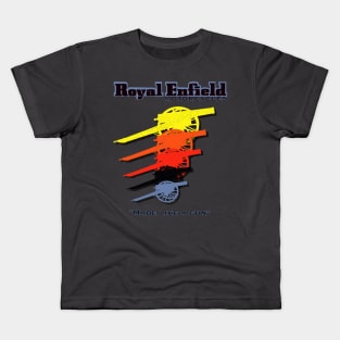 Retro Royal Enfield Motorcycles Made Like a Gun MotorManiac Kids T-Shirt